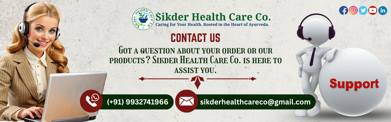 Sikder Health Care Co. - Contact Us Hero Banner (1600px by 500px)
